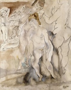 La Coiffure、1924 作： Jules Pascin