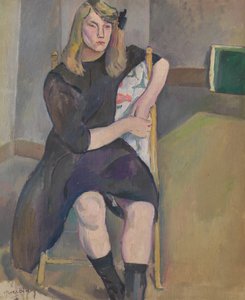 着席の少女 作： Jules Pascin