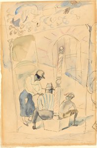 ハンサムな理髪師 作： Jules Pascin