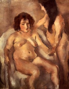 二人の裸婦（The Bordello）」1919年頃（油彩・キャンバス）