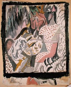 円形テーブルに座る二人の女性（サウスカロライナ州 作： Jules Pascin