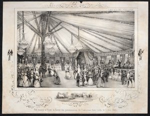 1840 年 6 月 3 日にチボリで開催された古い市民名簿の住民を支持するパーティー 作： Jules Platier