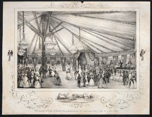 1840年、1840年6月3日、古い市民リストの住民を支持してチボリに与えられたごちそう。 作： Jules Platier