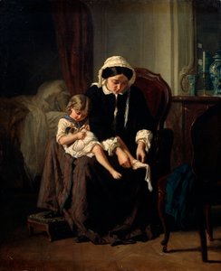 朝のトイレ、1854 作： Jules Treyer
