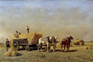 刈人」 ジュール・ヴェイラサ（1828-1893）の絵画の細部 19世紀 ランス美術館 作： Jules Veyrassat