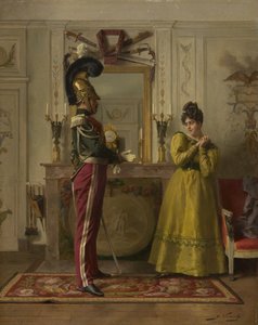 レビューのための出発、1876年頃 作： Jules Worms