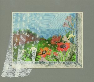 田舎の風景の中のポピー 作： Julia Gibson