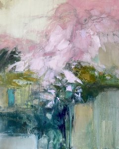 柔らかなピンクの花 作： Julia Purinton