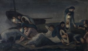賢明で愚かな処女、1920年頃 作： Julia Wedgewood