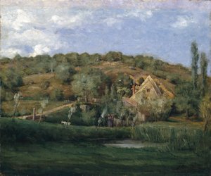 フランスのホームステッド、1878 作： Julian Alden Weir