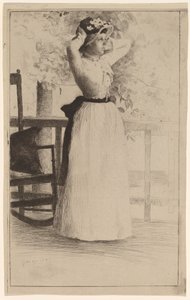 ミス・ホーの肖像 作： Julian Alden Weir