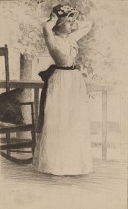 ミス・ホーの肖像、1889年。 作： Julian Alden Weir