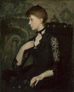 黒いレースのドレス (芸術家の妻の肖像)