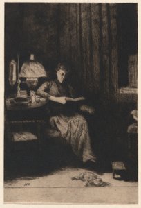 イブニングランプ 作： Julian Alden Weir