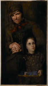 花の売り手、1879年 作： Julian Alden Weir