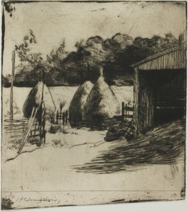 干し草の山 作： Julian Alden Weir