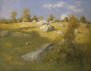 高地の牧草地、カリフォルニア州。 1905年。 作： Julian Alden Weir