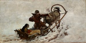 狩りをする犬、1886年頃（キャンバスに油彩）