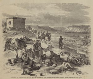 チェルナヤのフィールド、戦いの後、負傷者をフランスのピケ家に連れて行った 作： Julian Portch
