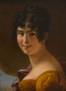 Adele Foucher 1803-1868 の肖像、1820 年頃。 作： Julie Duvidal de Montferrier
