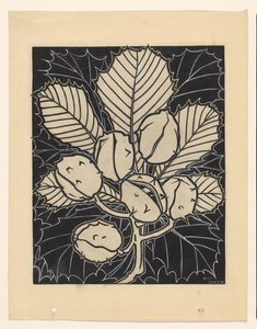 果物と栗の葉 作： Julie de Graag (signed by artist)