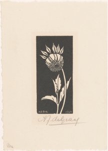 ダリア 作： Julie de Graag (signed by artist)