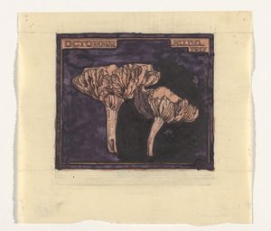 きのこ 10月（オブジェクトのタイトル） 作： Julie de Graag (signed by artist)