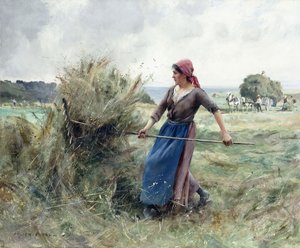 農民と干し草、 作： Julien Dupre