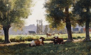 アルクラバタイユの草原、ノルマンディー、 作： Julien Dupre