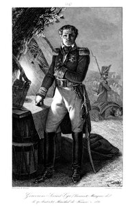 Laurent Gouvion Saint-Cyr 1764-1830、フランス元帥、1839年。 作： Julien Leopold Boilly