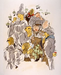 ユーモラスなワインのイラスト 1946.Illustration by Julien Pavil