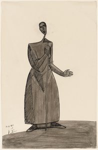 スタッフのいる農民、1941年 作： Julio Gonzalez