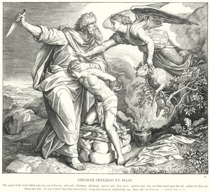 イサクを捧げるアブラハム（彫刻 作： Julius (after) Schnorr von Carolsfeld