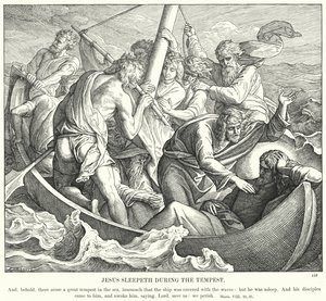 Jesus Sleepeth during the Tempest (Engraving) 作： Julius (after) Schnorr von Carolsfeld