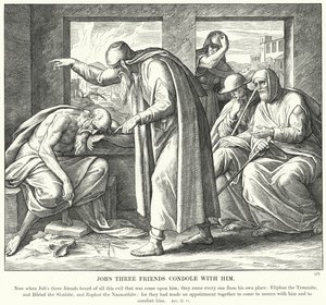ジョブズの3人の友人が彼に同情している様子(彫刻) 作： Julius (after) Schnorr von Carolsfeld