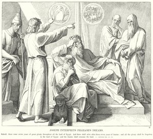 ヨセフがファラオの夢を解釈したこと (彫刻) 作： Julius (after) Schnorr von Carolsfeld