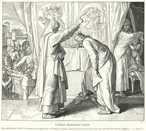 ダビデを再現するネイサン（彫刻 作： Julius (after) Schnorr von Carolsfeld