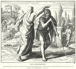 王に油を注がれたサウル(彫刻) 作： Julius (after) Schnorr von Carolsfeld