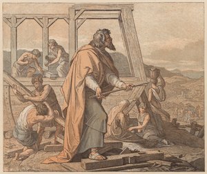 箱舟の建造, 創世記, VI 作： Julius (after) Schnorr von Carolsfeld