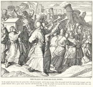 The Walls of Jericho Fall Down (e.g. the engraving) 作： Julius (after) Schnorr von Carolsfeld