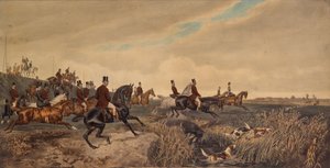 皇帝フランツ・ヨーゼフ1世と皇后エリザベートのパーフォマンス・ハント（1880年 作： Julius Blaas von