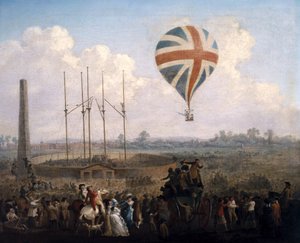 1785年6月29日ルナディスニューバルーン氏 作： Julius Caesar Ibbetson