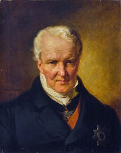 アレクサンダー（アレクサンドル）・フォン・フンボルト（1769-1859）の肖像 - ユリウス・シュレーダー（1815-1900）。油彩・キャンバス 作： Julius Friedrich Anton (after) Schrader
