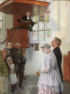 結婚式、1900年頃 作： Julius Gari Melchers