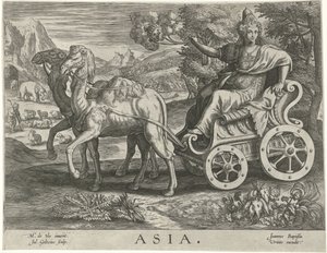 アジア アジア（オブジェクトのタイトル） 四大陸 (シリーズタイトル) 作： Julius Goltzius