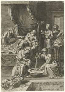 聖母マリアの誕生 作： Julius Goltzius