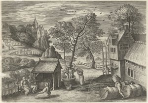 10月 10月（オブジェクトのタイトル） The Twelve Months (シリーズタイトル) 作： Julius Goltzius