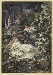 真夏の夜の夢のイラスト（クロモリト） 作： Julius Hoeppner