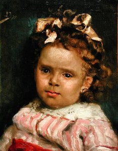 リトルガール・メティス（油彩・キャンバス） 作： Julius Leblanc Stewart