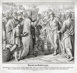 アブラハムがメルキゼデクに祝福される（創世記 作： Julius Schnorr von Carolsfeld